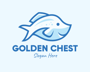 Blue Trout Fish logo design