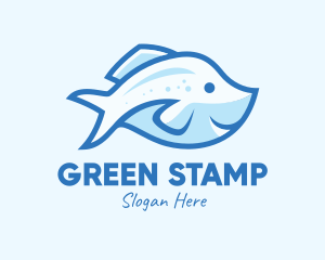 Blue Trout Fish logo design