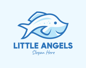 Blue Trout Fish logo design