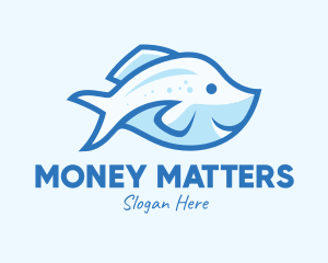 Blue Trout Fish logo design