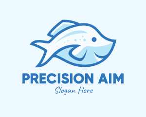 Blue Trout Fish logo design