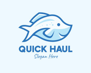 Blue Trout Fish logo design