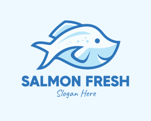 Blue Trout Fish logo