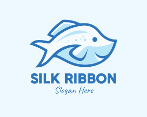 Blue Trout Fish logo design