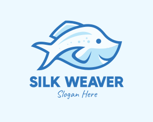 Blue Trout Fish logo design