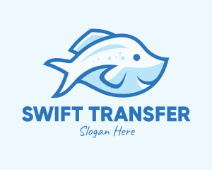 Blue Trout Fish logo design