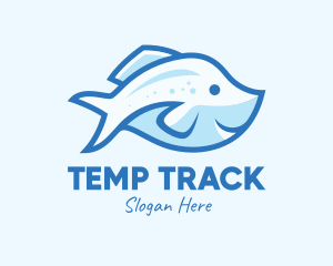 Blue Trout Fish logo design