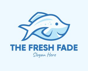 Blue Trout Fish logo design