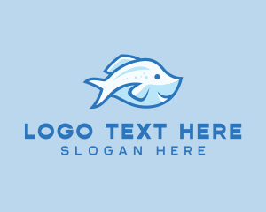 Blue Trout Fish logo