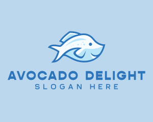 Blue Trout Fish logo design