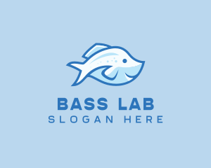 Blue Trout Fish logo design