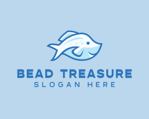 Blue Trout Fish logo design