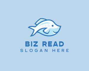 Blue Trout Fish logo design