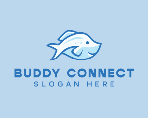 Blue Trout Fish logo design