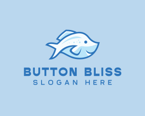 Blue Trout Fish logo design