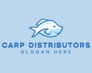 Blue Trout Fish logo