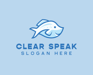 Blue Trout Fish logo design