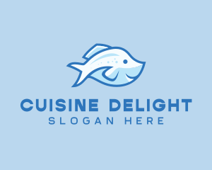 Blue Trout Fish logo design