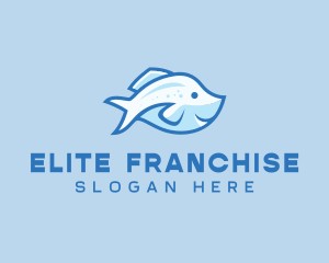 Blue Trout Fish logo design