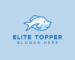 Blue Trout Fish logo design