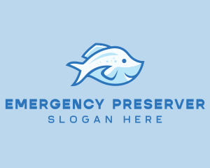 Blue Trout Fish logo design