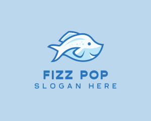 Blue Trout Fish logo design