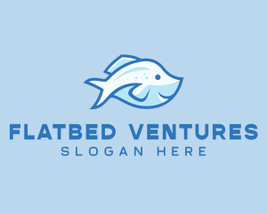 Blue Trout Fish logo design