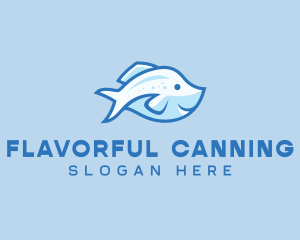 Blue Trout Fish logo design