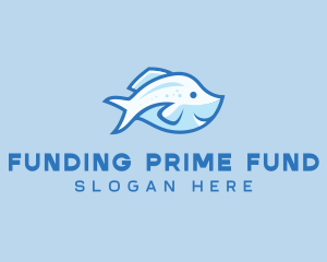 Blue Trout Fish logo design