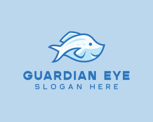 Blue Trout Fish logo design