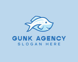 Blue Trout Fish logo design