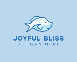 Blue Trout Fish logo design