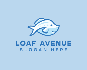 Blue Trout Fish logo design