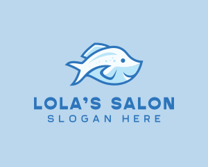 Blue Trout Fish logo design