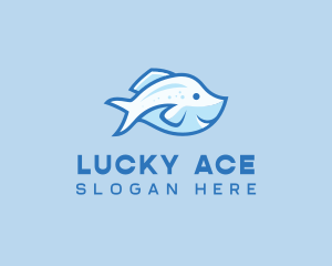 Blue Trout Fish logo design