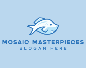 Blue Trout Fish logo design