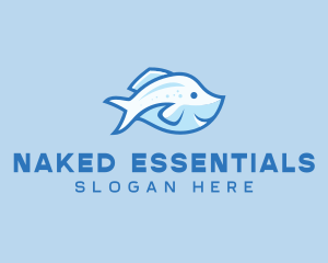 Blue Trout Fish logo design