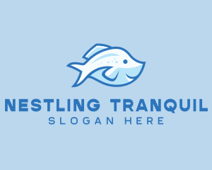 Blue Trout Fish logo design