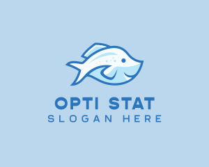 Blue Trout Fish logo design