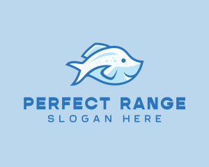 Blue Trout Fish logo design