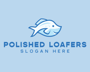 Blue Trout Fish logo design