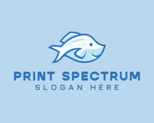 Blue Trout Fish logo design