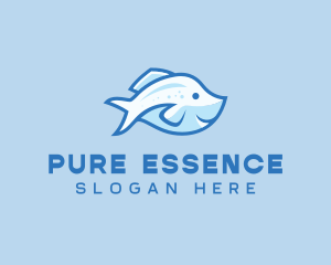 Blue Trout Fish logo design