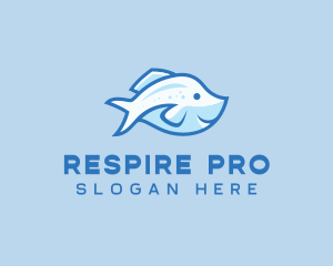 Blue Trout Fish logo design