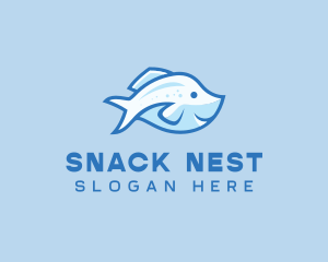 Blue Trout Fish logo design