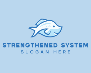 Blue Trout Fish logo design