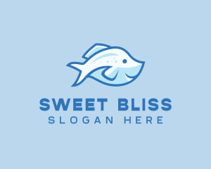 Blue Trout Fish logo design