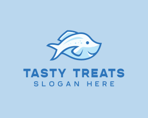 Blue Trout Fish logo design