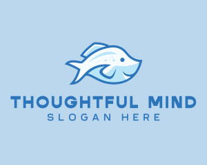 Blue Trout Fish logo design