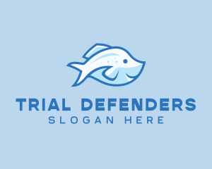 Blue Trout Fish logo design